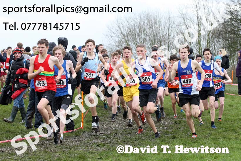 Junior boys 2019 New Balance English Schools Cross Country Champs, Temple Newsam, Leeds. Photo:  David T. Hewitson/Sports for All Pics